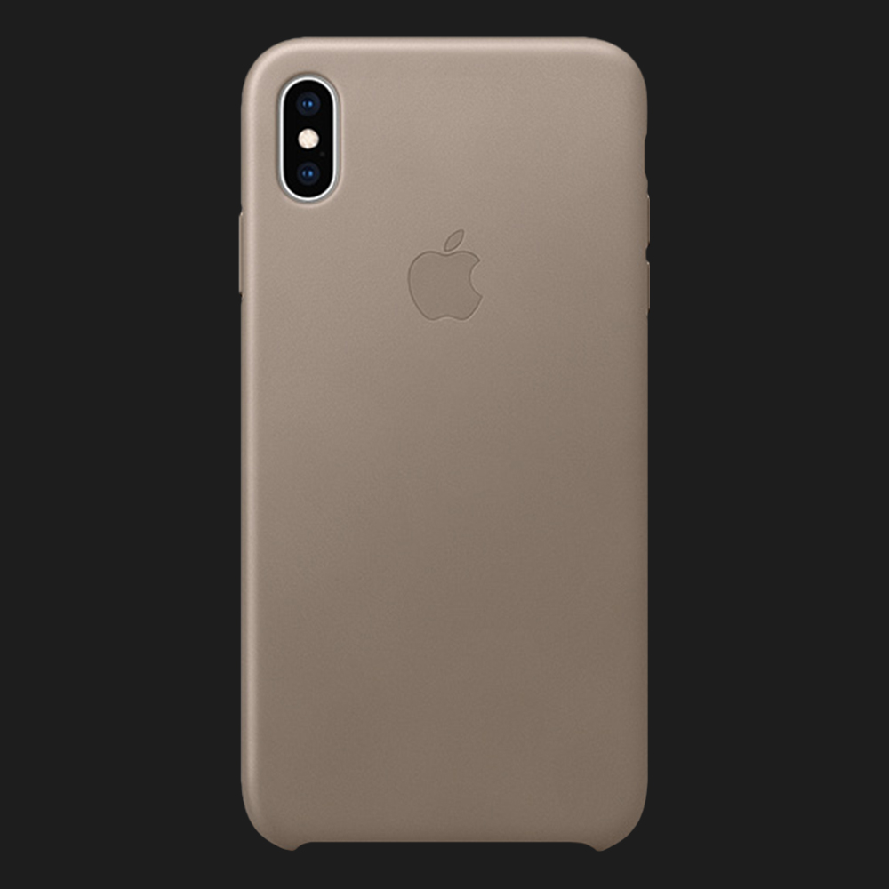 Оригінальний чохол Apple Leather Case для iPhone Xs Max (Taupe)